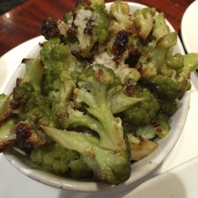 Gluten-free green cauliflower from Delmonico's Restaurant